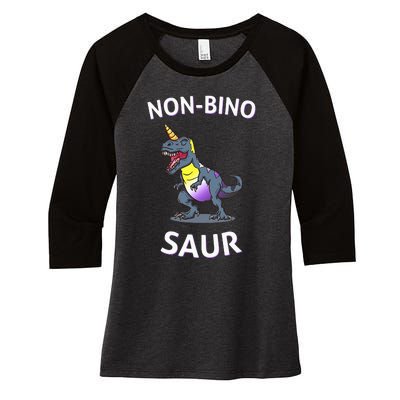 Non Binary Pride Flag Colors Non Binary Women's Tri-Blend 3/4-Sleeve Raglan Shirt