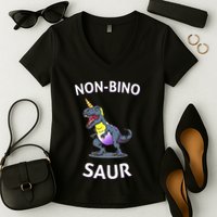 Non Binary Pride Flag Colors Non Binary Women's V-Neck T-Shirt