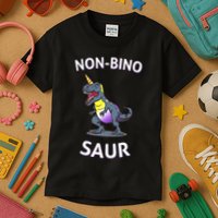 Non Binary Pride Flag Colors Non Binary Kids T-Shirt
