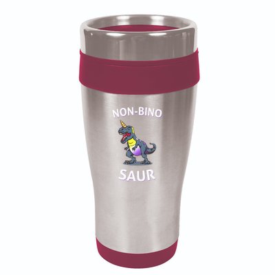 Non Binary Pride Flag Colors Non Binary 16oz Travel Tumbler
