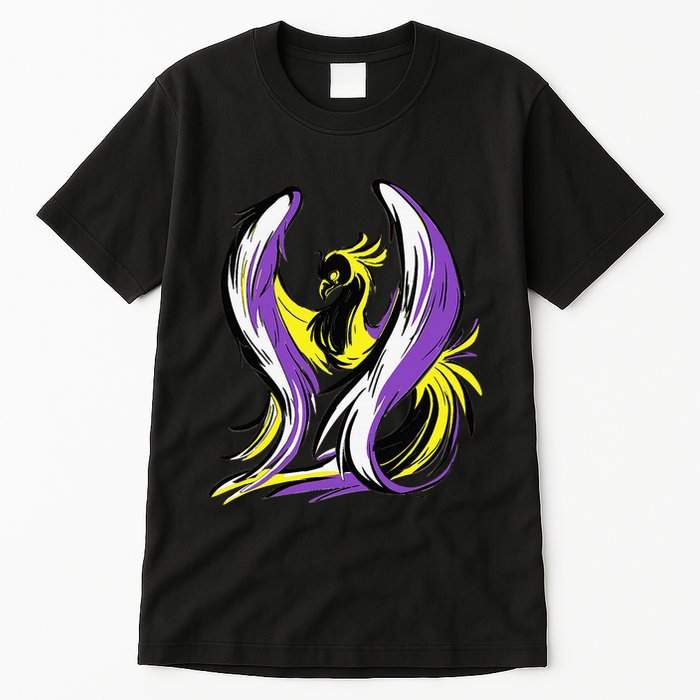 Non Binary Pride Flag Colors Support Tall T-Shirt