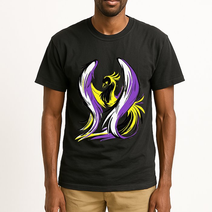 Non Binary Pride Flag Colors Support Tall T-Shirt