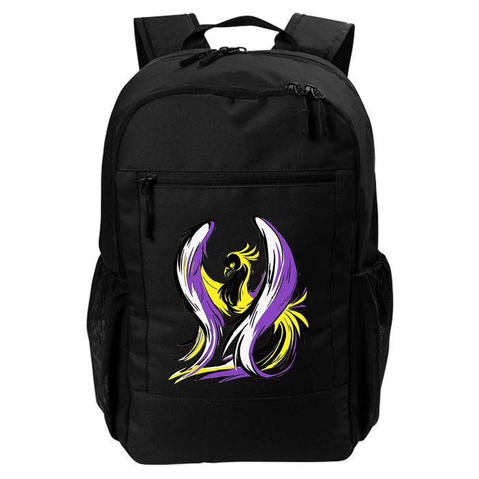 Non Binary Pride Flag Colors Support Daily Commute Backpack