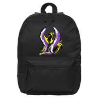 Non Binary Pride Flag Colors Support 16 in Basic Backpack