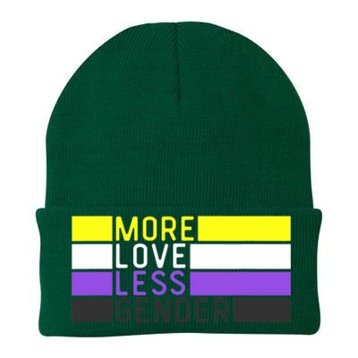 Non Binary Pride, NB More Love Less Gender, LGBTQ Nonbinary Knit Cap Winter Beanie