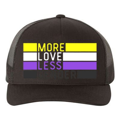 Non Binary Pride, NB More Love Less Gender, LGBTQ Nonbinary Yupoong Adult 5-Panel Trucker Hat