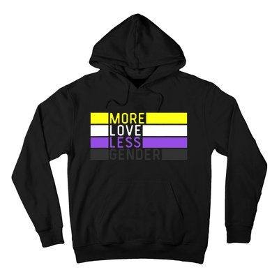 Non Binary Pride, NB More Love Less Gender, LGBTQ Nonbinary Hoodie