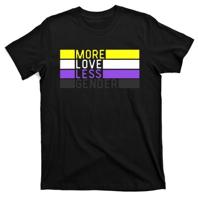 Non Binary Pride, NB More Love Less Gender, LGBTQ Nonbinary T-Shirt