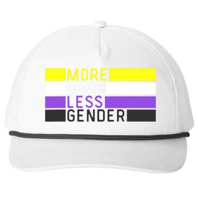 Non Binary Pride, NB More Love Less Gender, LGBTQ Nonbinary Snapback Five-Panel Rope Hat