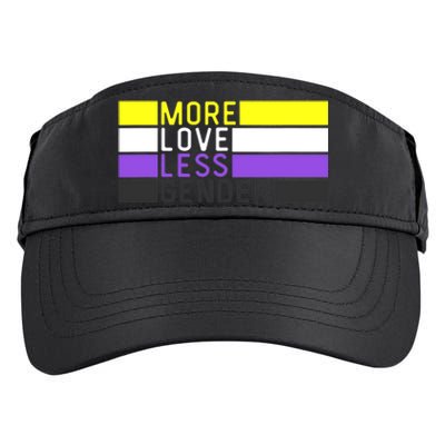 Non Binary Pride, NB More Love Less Gender, LGBTQ Nonbinary Adult Drive Performance Visor