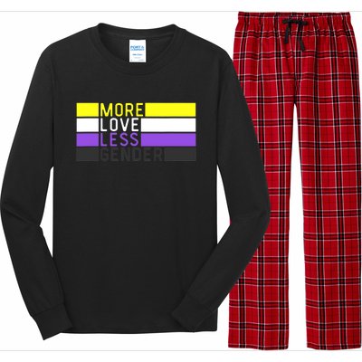 Non Binary Pride, NB More Love Less Gender, LGBTQ Nonbinary Long Sleeve Pajama Set