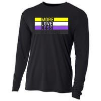 Non Binary Pride, NB More Love Less Gender, LGBTQ Nonbinary Cooling Performance Long Sleeve Crew