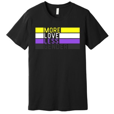 Non Binary Pride, NB More Love Less Gender, LGBTQ Nonbinary Premium T-Shirt