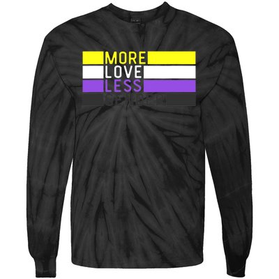 Non Binary Pride, NB More Love Less Gender, LGBTQ Nonbinary Tie-Dye Long Sleeve Shirt