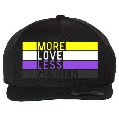 Non Binary Pride, NB More Love Less Gender, LGBTQ Nonbinary Wool Snapback Cap