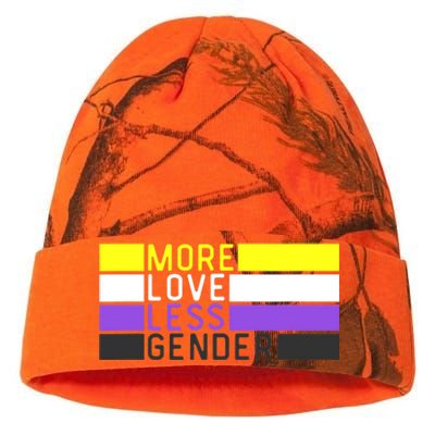 Non Binary Pride, NB More Love Less Gender, LGBTQ Nonbinary Kati Licensed 12" Camo Beanie