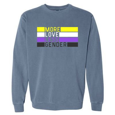 Non Binary Pride, NB More Love Less Gender, LGBTQ Nonbinary Garment-Dyed Sweatshirt