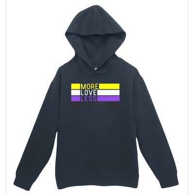 Non Binary Pride, NB More Love Less Gender, LGBTQ Nonbinary Urban Pullover Hoodie