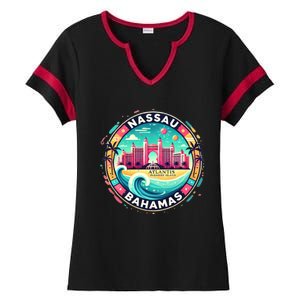 Nassau Bahamas Paradise Cruise Destination Island Ladies Halftime Notch Neck Tee