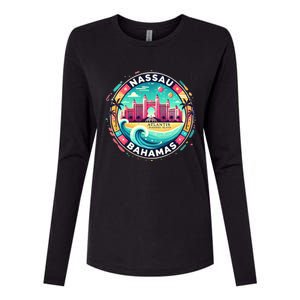 Nassau Bahamas Paradise Cruise Destination Island Womens Cotton Relaxed Long Sleeve T-Shirt