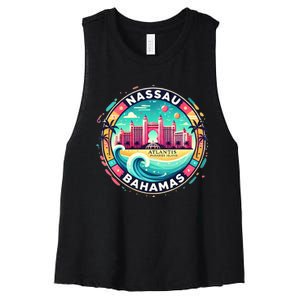 Nassau Bahamas Paradise Cruise Destination Island Women's Racerback Cropped Tank