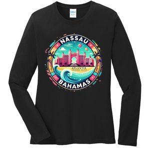 Nassau Bahamas Paradise Cruise Destination Island Ladies Long Sleeve Shirt