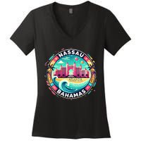 Nassau Bahamas Paradise Cruise Destination Island Women's V-Neck T-Shirt