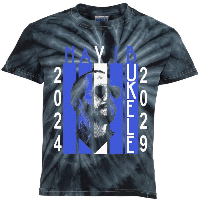 Nayib Bukele Presidente De El Salvador 2024 Kids Tie-Dye T-Shirt