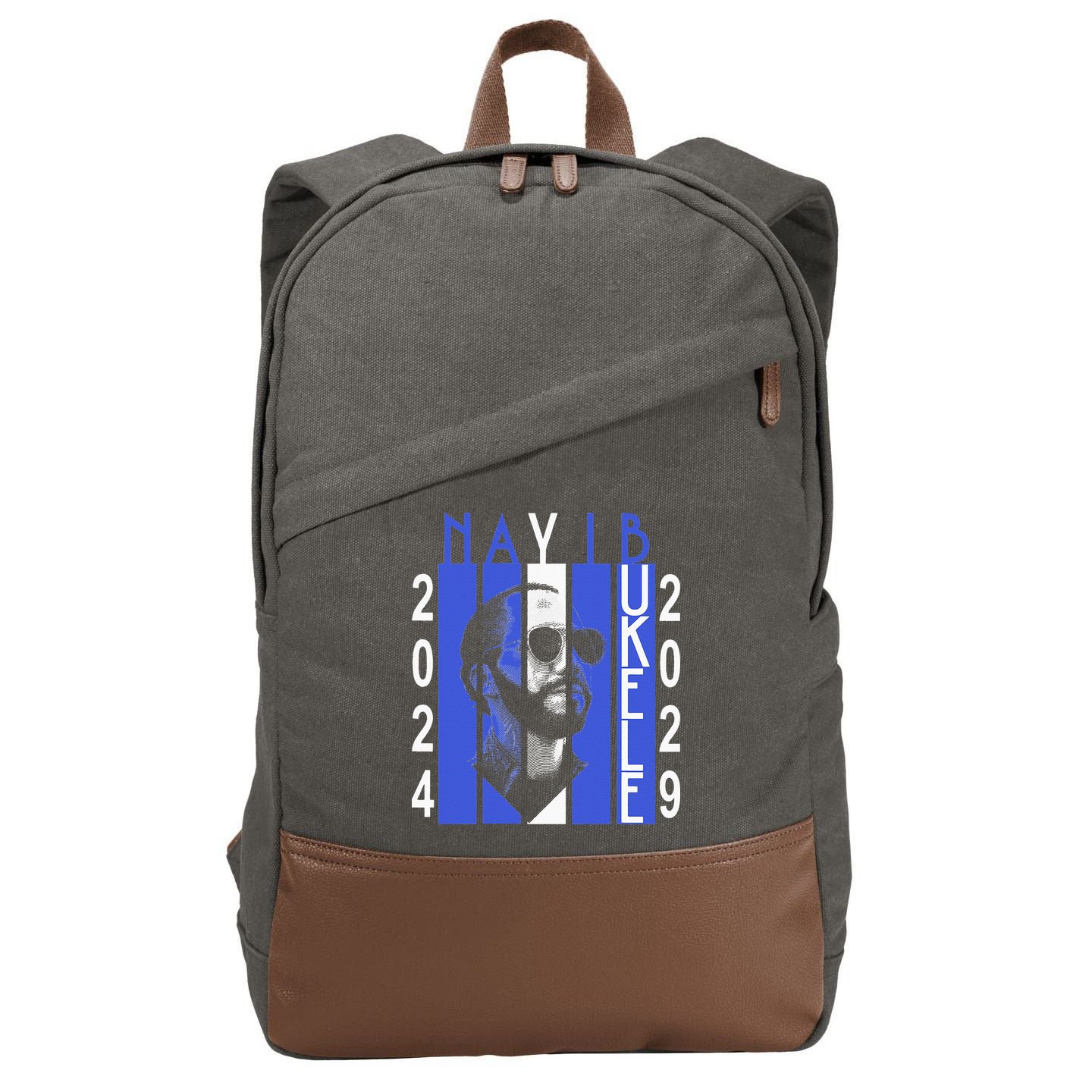 Nayib Bukele Presidente De El Salvador 2024 Cotton Canvas Backpack
