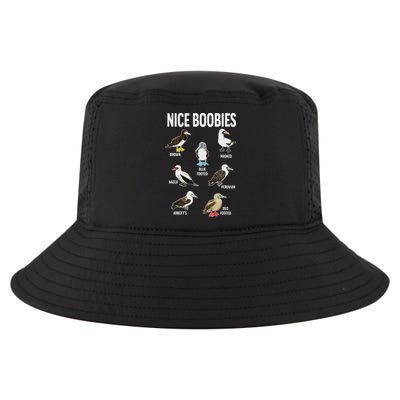 Nice Boobies Pun Adult Joke Funny Bird Lover Birdwatcher Cool Comfort Performance Bucket Hat