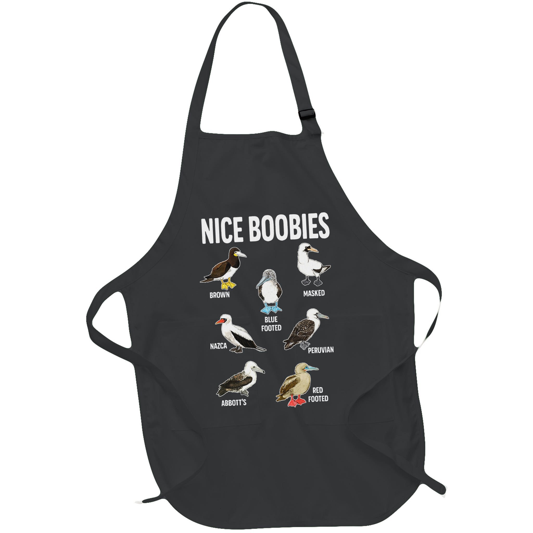 Nice Boobies Pun Adult Joke Funny Bird Lover Birdwatcher Apron