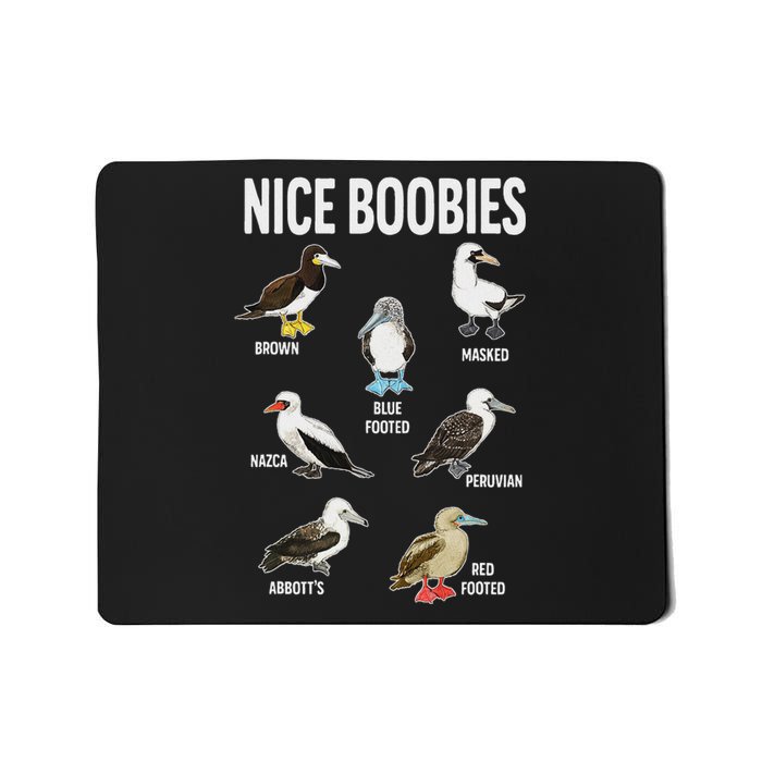 Nice Boobies Pun Adult Joke Funny Bird Lover Birdwatcher Mousepad