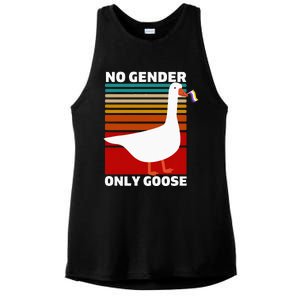 Non Binary Pride Funny No Gender Only Goose Lgbtq Enby Flag Ladies PosiCharge Tri-Blend Wicking Tank