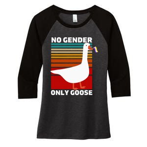 Non Binary Pride Funny No Gender Only Goose Lgbtq Enby Flag Women's Tri-Blend 3/4-Sleeve Raglan Shirt