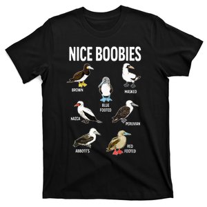 Nice Boobies Pun Adult Joke Funny Bird Lover Birdwatcher T-Shirt