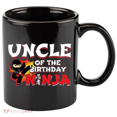 Ninja Birthday Party - Uncle of the Birthday Ninja 11oz C Handle Ceramic Mug