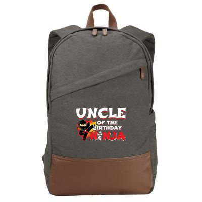 Ninja Birthday Party - Uncle of the Birthday Ninja Cotton Canvas Backpack