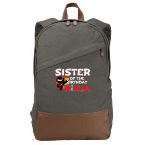 Ninja Birthday Party - Sister of the Birthday Ninja Cotton Canvas Backpack