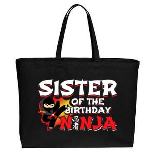 Ninja Birthday Party - Sister of the Birthday Ninja Cotton Canvas Jumbo Tote