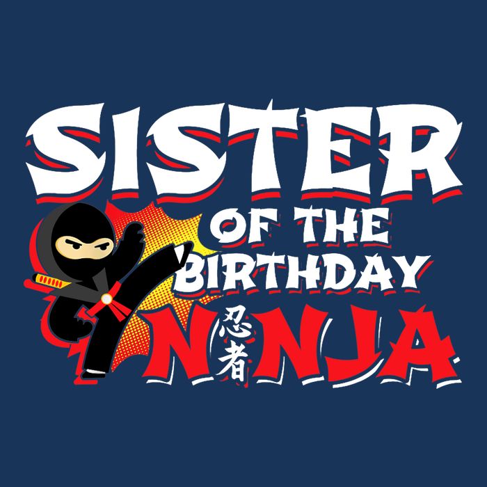 Ninja Birthday Party - Sister of the Birthday Ninja Sustainable Bucket Hat