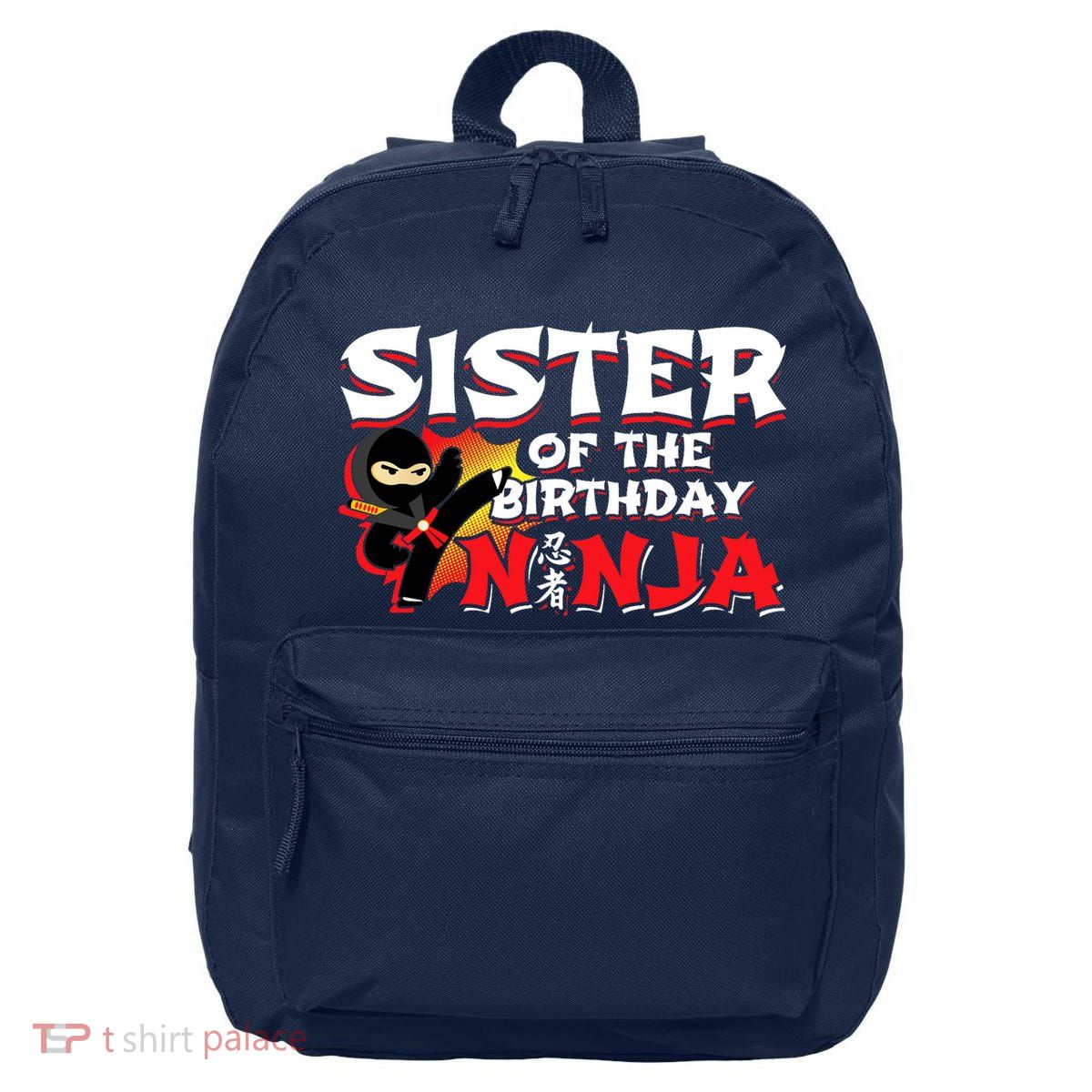 Ninja Birthday Party - Sister of the Birthday Ninja 16 in Basic Backpack