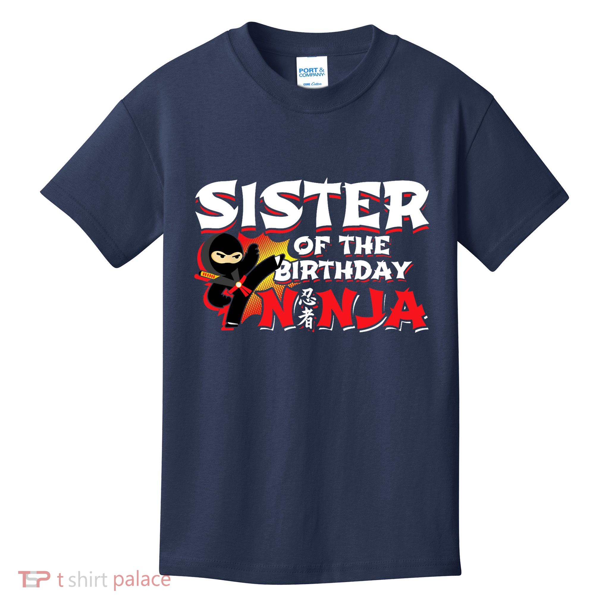 Ninja Birthday Party - Sister of the Birthday Ninja Kids T-Shirt
