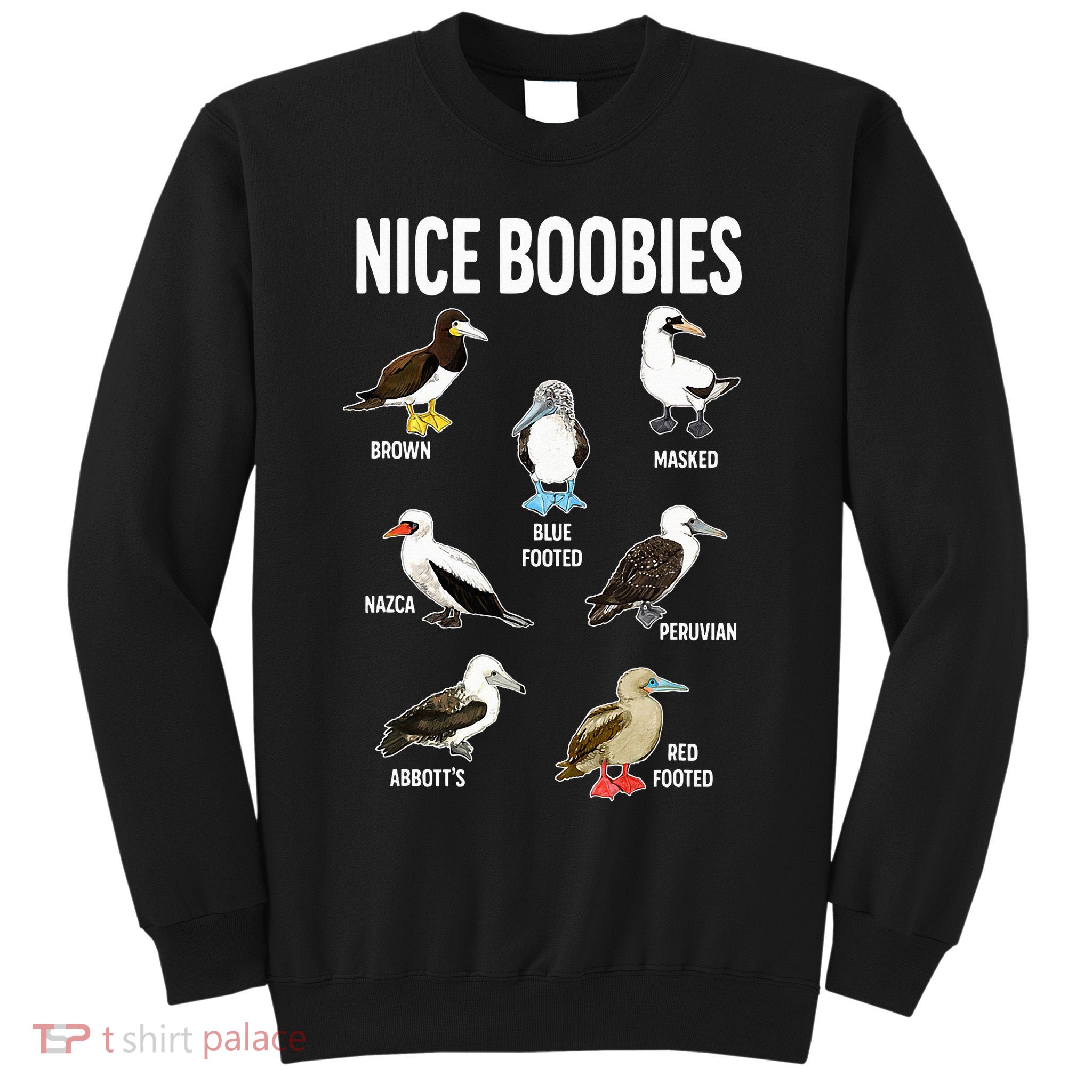 Nice Boobies Pun Adult Joke Funny Bird Lover Birdwatcher Sweatshirt