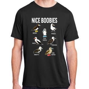 Nice Boobies Pun Adult Joke Funny Bird Lover Birdwatcher Adult ChromaSoft Performance T-Shirt