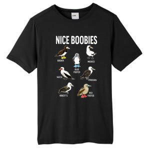 Nice Boobies Pun Adult Joke Funny Bird Lover Birdwatcher Tall Fusion ChromaSoft Performance T-Shirt