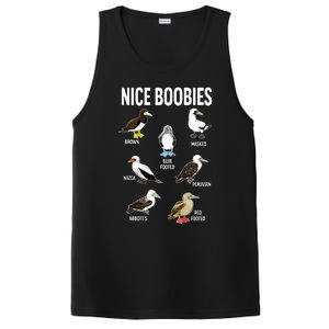 Nice Boobies Pun Adult Joke Funny Bird Lover Birdwatcher PosiCharge Competitor Tank