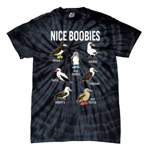 Nice Boobies Pun Adult Joke Funny Bird Lover Birdwatcher Tie-Dye T-Shirt