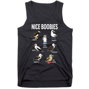 Nice Boobies Pun Adult Joke Funny Bird Lover Birdwatcher Tank Top