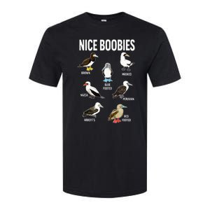 Nice Boobies Pun Adult Joke Funny Bird Lover Birdwatcher Softstyle CVC T-Shirt