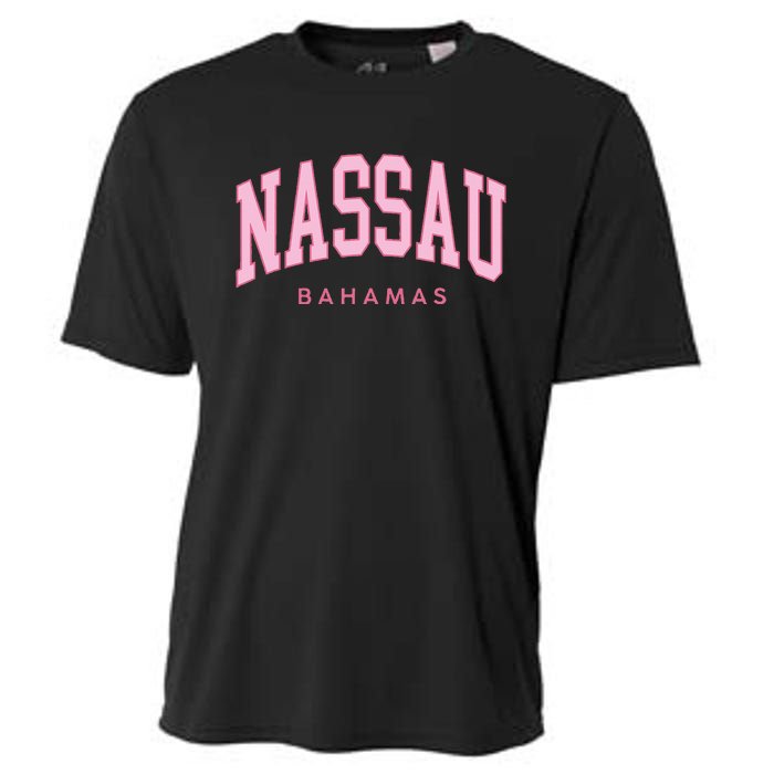 Nassau Bahamas Preppy Retro Pink Souvenir Cooling Performance Crew T-Shirt